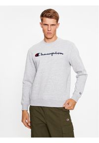 Champion Bluza Crewneck Sweatshirt 219204 Szary Comfort Fit. Kolor: szary. Materiał: syntetyk