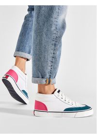 Tommy Jeans Tenisówki Mid Playful Vulc Wmn EN0EN01847 Biały. Kolor: biały. Materiał: materiał