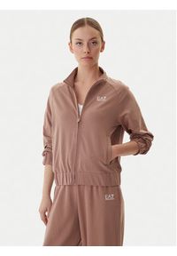 EA7 Emporio Armani Dres 7W000118 AF13135 U6108 Brązowy Regular Fit. Kolor: brązowy. Materiał: bawełna