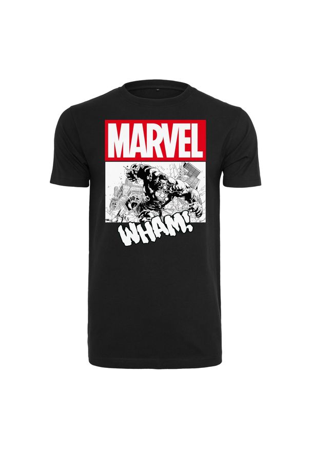 Koszulka Urban Classics Avengers Smashing Hulk. Kolor: czarny. Wzór: motyw z bajki