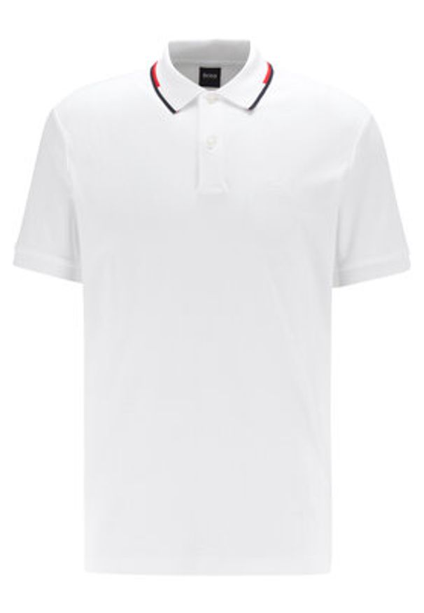 BOSS - Boss Polo Parlay 104 50448657 Biały Regular Fit. Typ kołnierza: polo. Kolor: biały. Materiał: bawełna