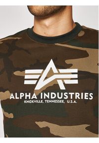 Alpha Industries Bluza Basic 178302C Zielony Regular Fit. Kolor: zielony. Materiał: bawełna