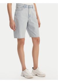 Calvin Klein Jeans Szorty jeansowe LV047F673G Czarny Loose Fit. Kolor: czarny. Materiał: bawełna #1