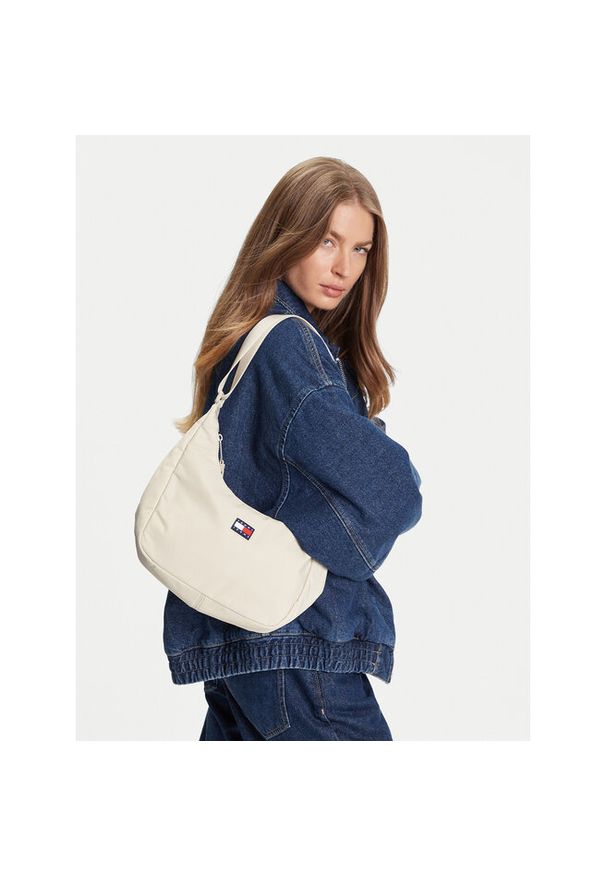 Torebka Tommy Jeans. Kolor: beżowy