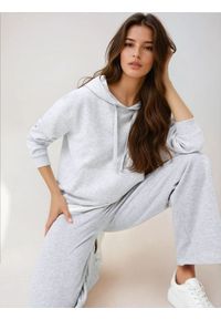 Sinsay - Bluza hoodie basic - szary. Kolor: szary