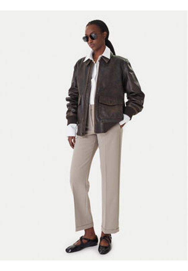 MAX&Co. Spodnie materiałowe Orata 2616131091200 Szary Regular Fit. Kolor: szary. Materiał: syntetyk