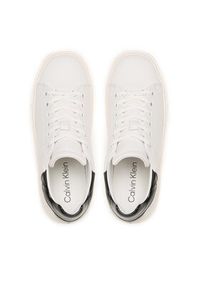 Calvin Klein Sneakersy Squared Flatform Cupsole Lace Up HW0HW01775 Biały. Kolor: biały. Materiał: skóra