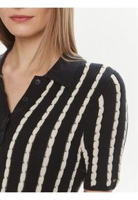 TOMMY HILFIGER - Tommy Hilfiger Sukienka dzianinowa WW0WW41748 Granatowy Regular Fit. Kolor: niebieski. Materiał: bawełna #5