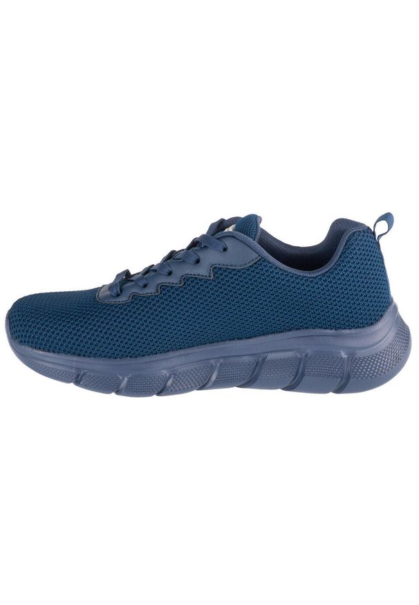 skechers - Adidasy Skechers Bobs B Flex - Chill, Mężczyźni. Kolor: niebieski. Materiał: syntetyk, materiał, tkanina