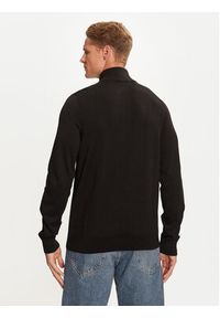 Calvin Klein Sweter K10K113748 Czarny Slim Fit. Kolor: czarny. Materiał: bawełna #3