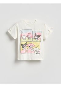 Reserved - T-shirt Hello Kitty and Friends - złamana biel. Materiał: bawełna. Wzór: motyw z bajki #1