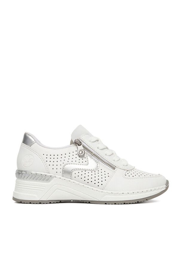 Rieker Sneakersy CEO-N4340-80 Biały. Kolor: biały. Materiał: syntetyk, skóra