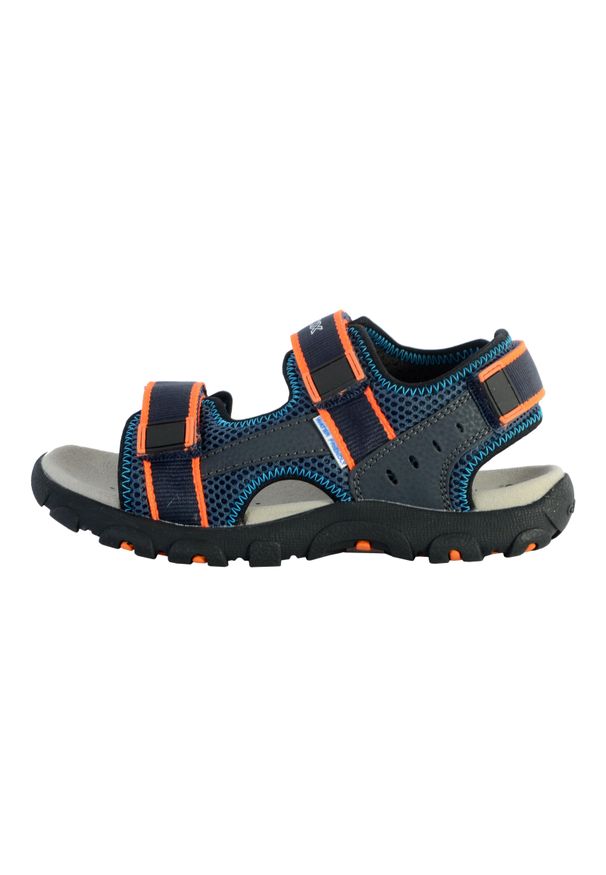 Geox - Sandały GEOX JR SANDAL STRADA A Niebieski. Kolor: niebieski, wielokolorowy, pomarańczowy. Materiał: skóra, syntetyk. Sezon: lato