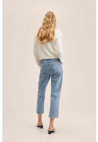 mango - Mango jeansy Daisy damskie high waist. Stan: podwyższony. Kolor: niebieski #7