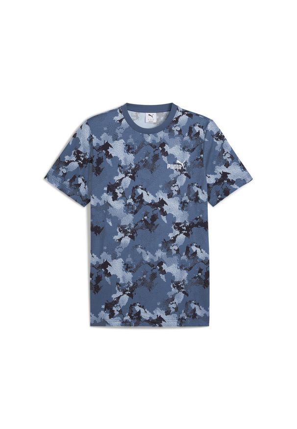 Puma - Męska koszulka Essentials Camo PUMA Dark Indigo Blue. Kolor: niebieski. Sport: fitness