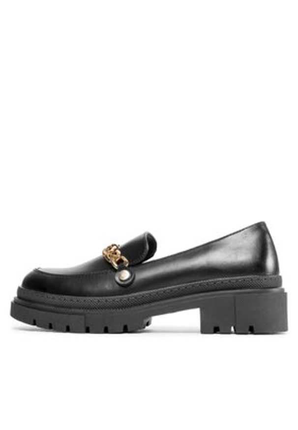 DeeZee Loafersy HL995-1 Czarny. Kolor: czarny. Materiał: skóra