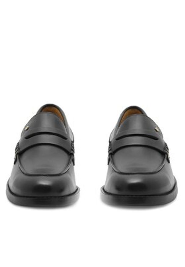 Gino Rossi - GINO ROSSI Mokasyny EO-PIETRO-01 125AM Czarny. Kolor: czarny. Materiał: skóra