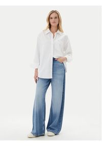 Guess Jeans Koszula W4YH22 WGCF1 Biały Relaxed Fit. Kolor: biały. Materiał: bawełna