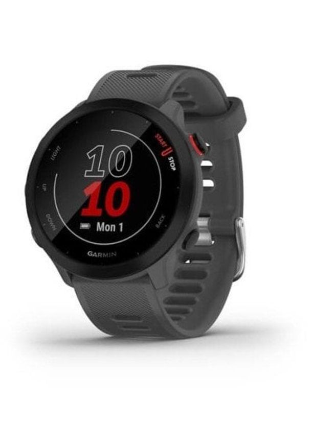 GARMIN - Zegarek sportowy Garmin Forerunner 55 Szary (010-02562-13). Kolor: szary. Styl: sportowy