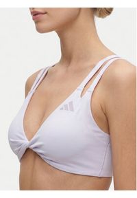 Adidas - adidas Biustonosz sportowy Optime Workout Reversible Twist Light Support Bra KS6053 Fioletowy jasny. Kolor: fioletowy. Materiał: syntetyk #2