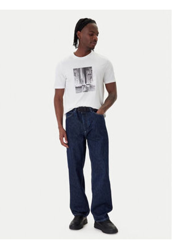 Hugo - HUGO Jeansy Carpenter 50553473 Granatowy Baggy Fit. Kolor: niebieski