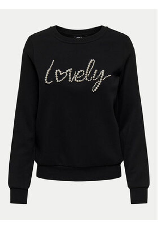 only - ONLY Bluza Amy 15331042 Czarny Regular Fit. Kolor: czarny. Materiał: bawełna