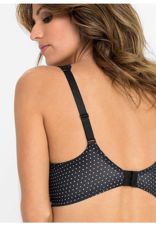 bonprix - Biustonosz na fiszbinach z delikatną koronką (2 szt.). Kolor: czarny. Materiał: koronka. Wzór: aplikacja, koronka