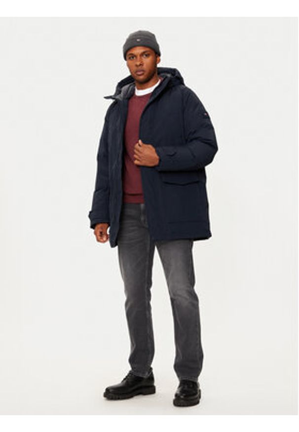 TOMMY HILFIGER - Tommy Hilfiger Kurtka puchowa Rockie MW0MW36595 Granatowy Regular Fit. Kolor: niebieski. Materiał: syntetyk