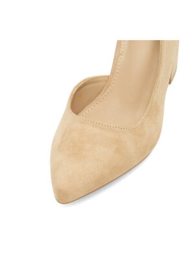 DeeZee Czółenka KL-F23012-1 Beżowy. Kolor: beżowy. Materiał: materiał