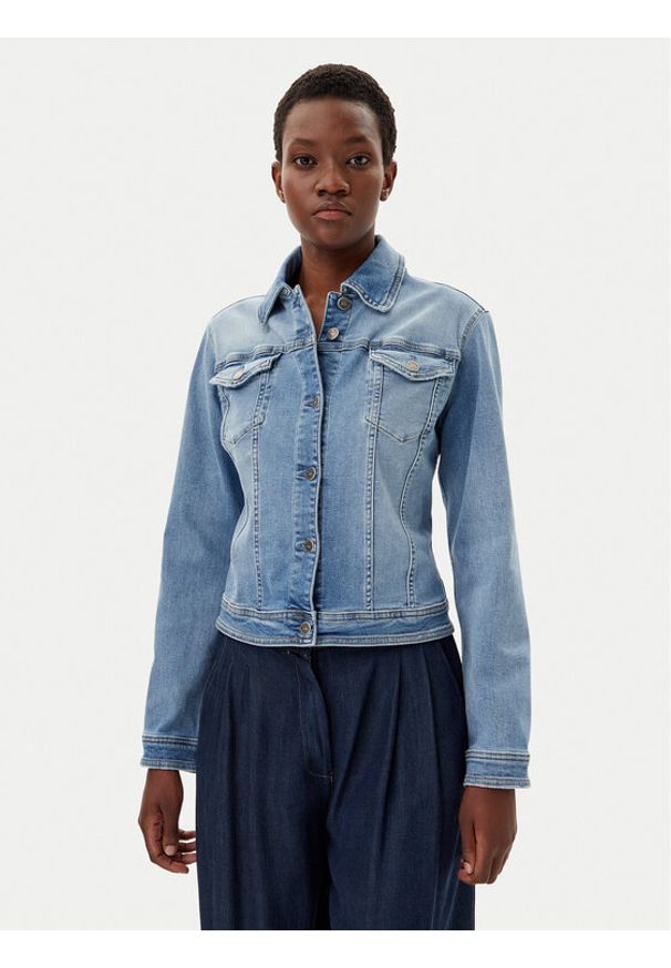 Liu Jo Kurtka jeansowa UA5046 DS615 Niebieski Regular Fit. Kolor: niebieski. Materiał: bawełna