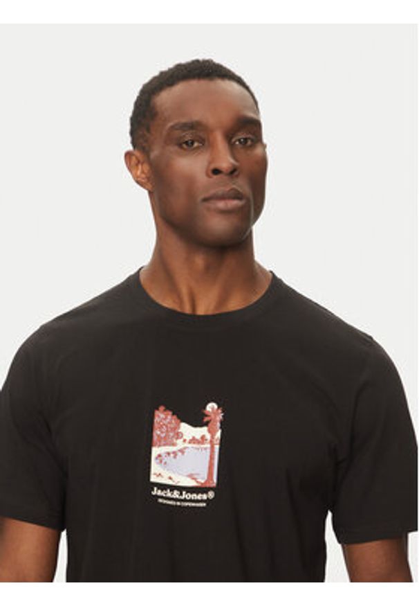 Jack & Jones - Jack&Jones T-Shirt Split Graphic 12273000 Czarny Regular Fit. Kolor: czarny. Materiał: bawełna
