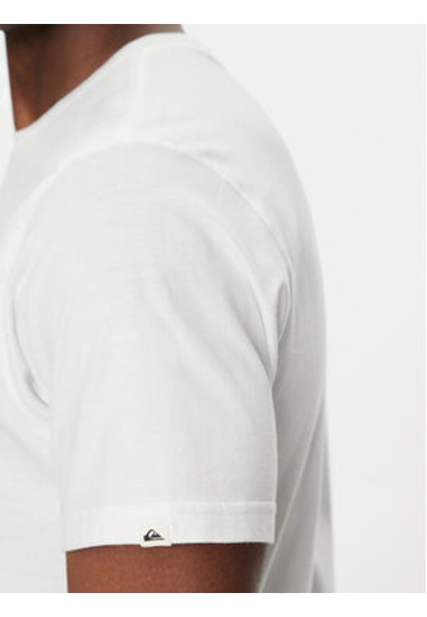 Quiksilver T-Shirt EQYZT08064 Biały Regular Fit. Kolor: biały. Materiał: bawełna