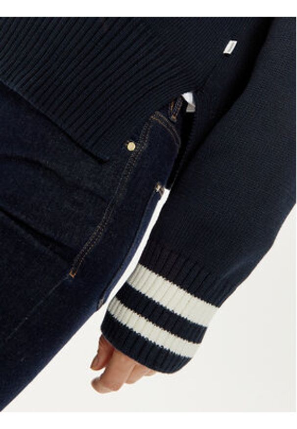 Guess Jeans Kardigan W4BR81 Z3HM1 Granatowy Regular Fit. Kolor: niebieski. Materiał: bawełna