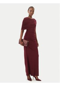Vero Moda Sukienka wieczorowa Kassandra 10356465 Bordowy Regular Fit. Kolor: czerwony. Materiał: syntetyk. Styl: wizytowy #3
