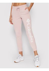 columbia - Columbia Spodnie dresowe Logo Fleece 1940094 Różowy Regular Fit. Kolor: różowy. Materiał: bawełna, dresówka