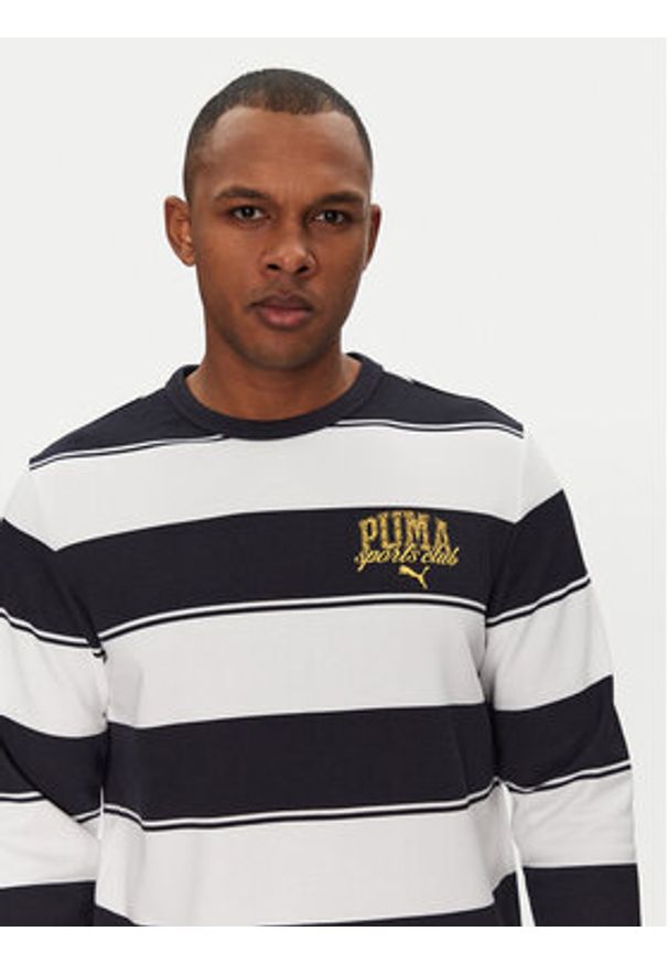 Puma Bluza Class Striped 684647 Granatowy Regular Fit. Kolor: niebieski. Materiał: bawełna