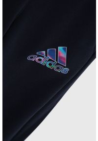 adidas Performance Spodnie dziecięce H39304 kolor granatowy gładkie. Okazja: na co dzień. Kolor: niebieski. Materiał: dzianina. Wzór: gładki. Styl: casual #2