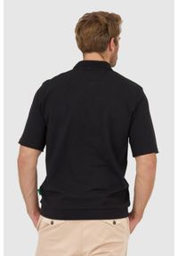 La Martina - LA MARTINA Czarna męska koszulka polo, Rozmiar L. Typ kołnierza: polo. Kolor: czarny. Materiał: jersey #4