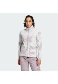 Adidas - Bluza Terrex Multi Printed Full-Zip Fleece. Kolor: wielokolorowy, różowy, fioletowy, szary. Materiał: polar, materiał