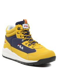 Fila Trzewiki Alpha FFM0168.20010 Żółty. Kolor: żółty. Materiał: skóra, nubuk