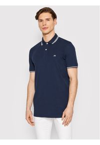 Selected Homme Polo Aze 16082841 Granatowy Regular Fit. Typ kołnierza: polo. Kolor: niebieski. Materiał: bawełna