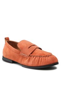 Lordsy Gino Rossi 10801 Orange. Kolor: pomarańczowy. Materiał: zamsz, skóra