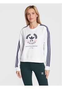 Adidas - adidas Bluza Graphic HL6558 Biały Loose Fit. Kolor: biały. Materiał: bawełna