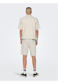 Only & Sons Szorty jeansowe Edge 22026558 Écru Regular Fit. Materiał: bawełna