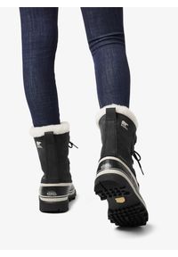 sorel - Buty zimowe damskie Sorel Caribou. Kolor: czarny. Sezon: zima