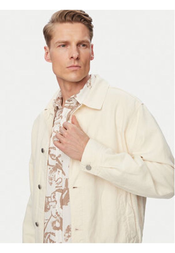 Jack & Jones Kurtka przejściowa Maine 12293219 Beżowy jasny Regular Fit. Kolor: beżowy. Materiał: bawełna, len