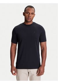 Karl Lagerfeld - KARL LAGERFELD T-Shirt 755750 553221 Granatowy Regular Fit. Typ kołnierza: dekolt w karo. Kolor: niebieski. Materiał: bawełna