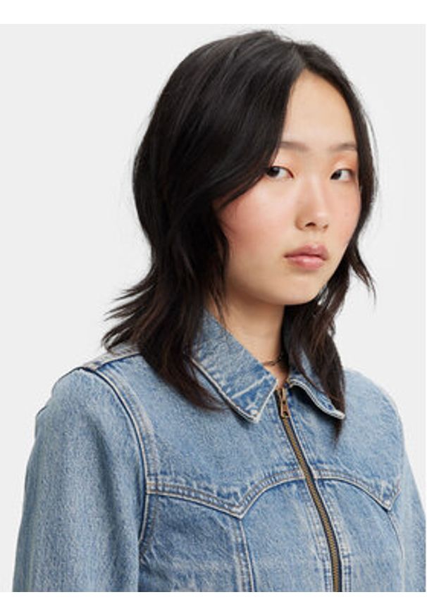 Levi's® Kurtka jeansowa A6048-0002 Niebieski Regular Fit. Kolor: niebieski. Materiał: bawełna