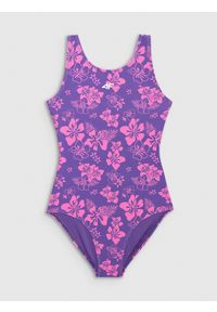 4f - 4F Kostium kąpielowy jednoczęściowy dziewczęcy - fioletowy 158/164 (12-14 lat). Kolor: fioletowy #1