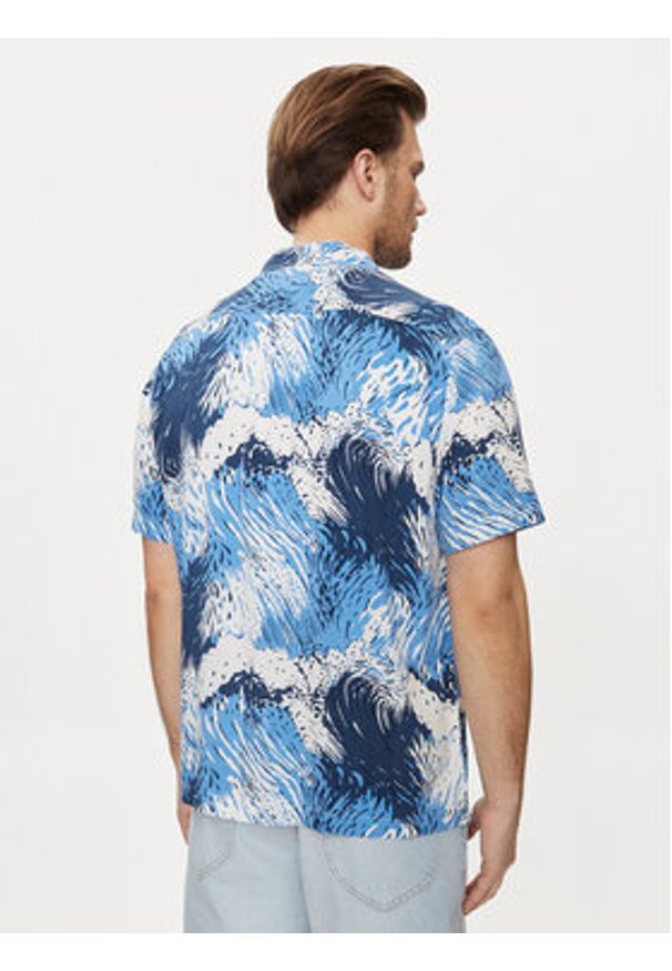 Lee Koszula Resort 112349945 Niebieski Relaxed Fit. Kolor: niebieski. Materiał: bawełna
